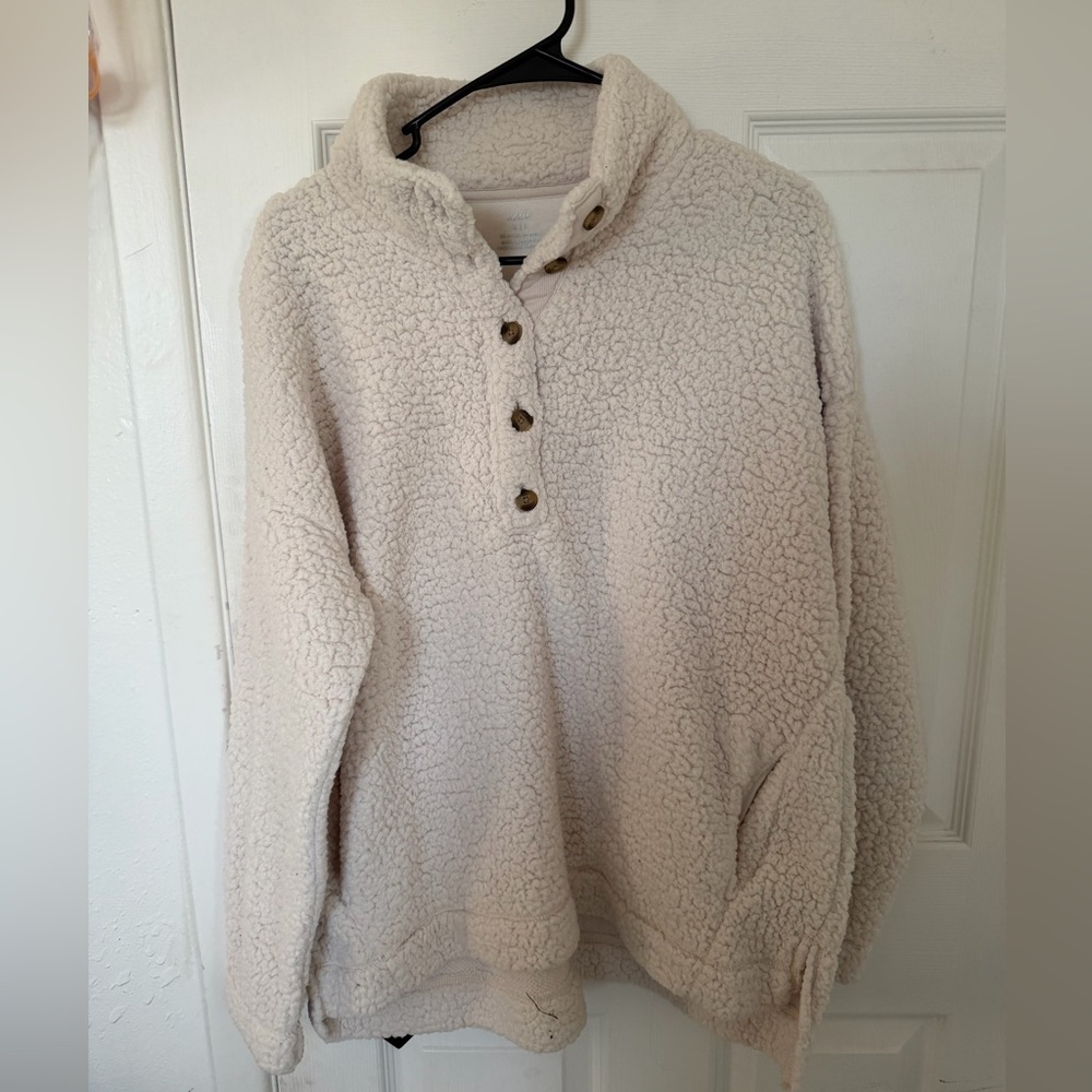 Aerie Off-White Sherpa Sweater